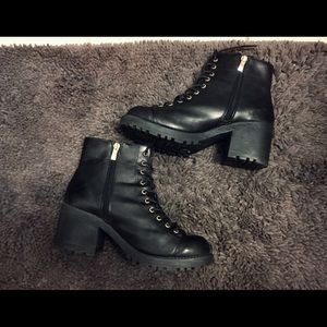 Lace-up Combat Boots.